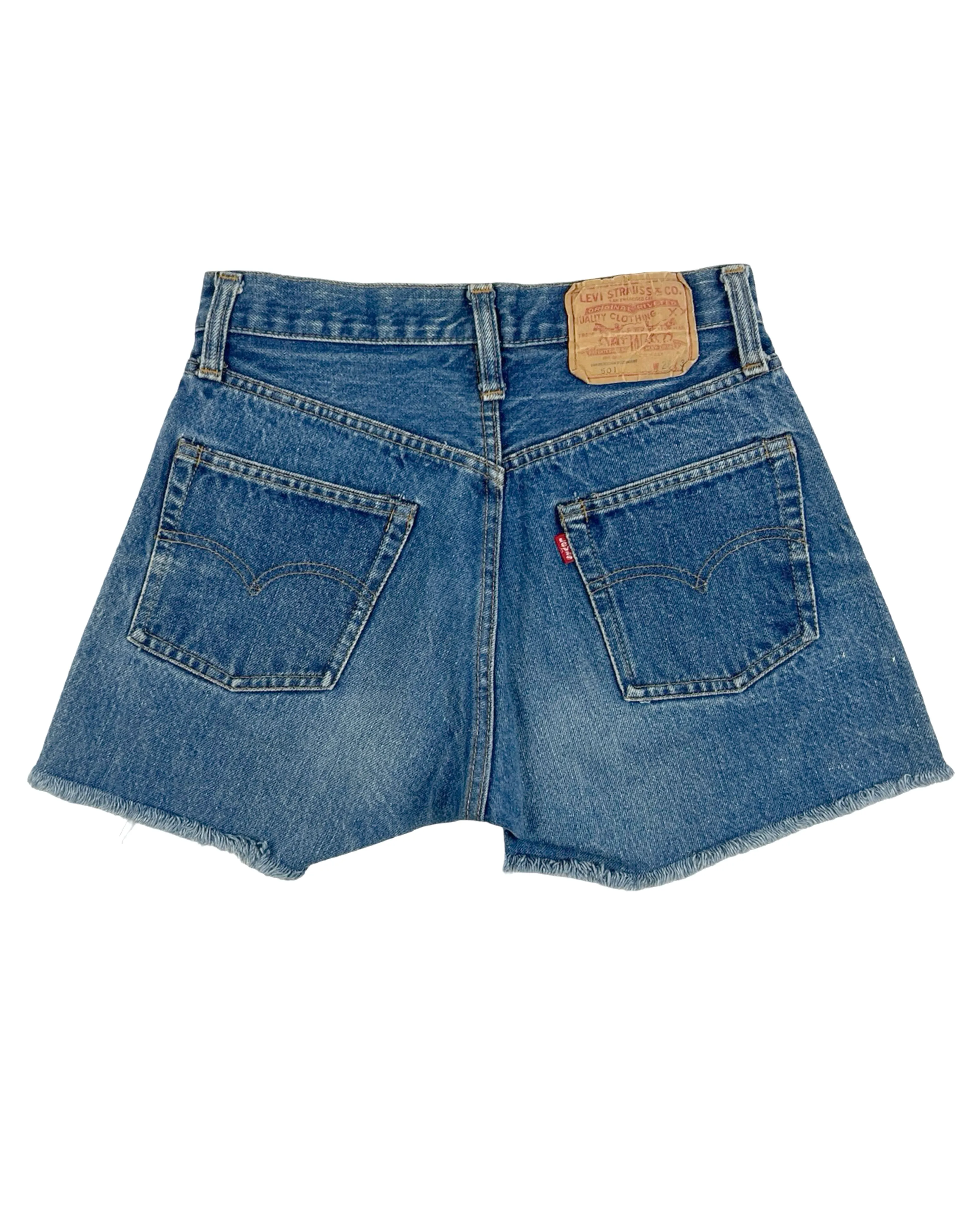 1970’s Levi's 501 Single Stitch Red Line Cut Off Denim Shorts