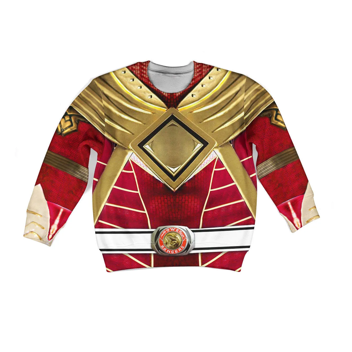 3D Red Ranger Kid Hoodie