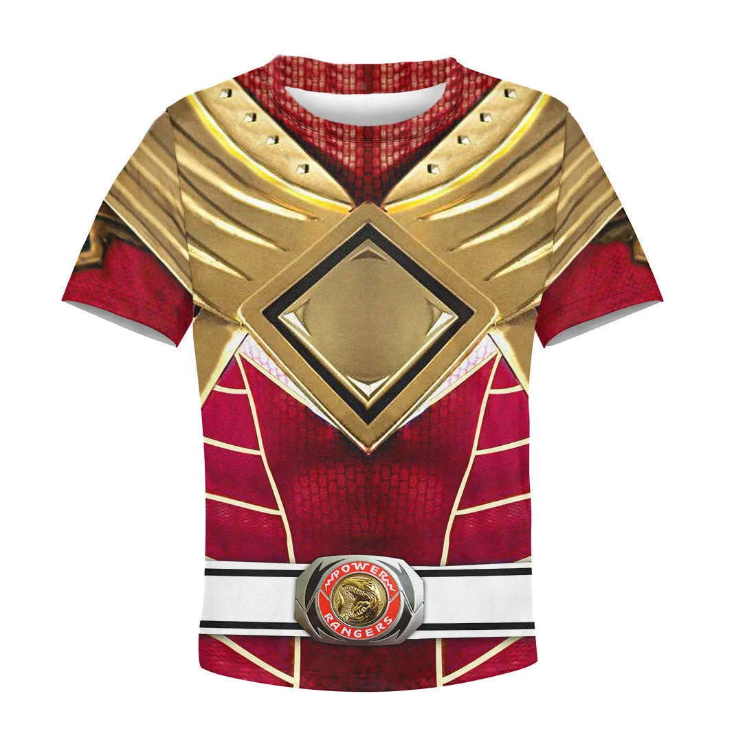 3D Red Ranger Kid Hoodie