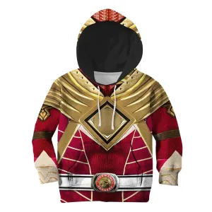 3D Red Ranger Kid Hoodie