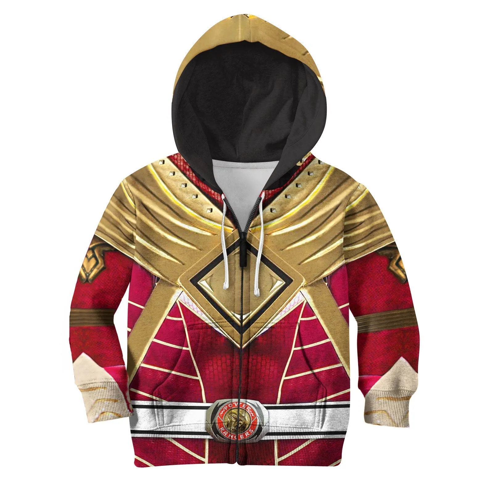 3D Red Ranger Kid Hoodie