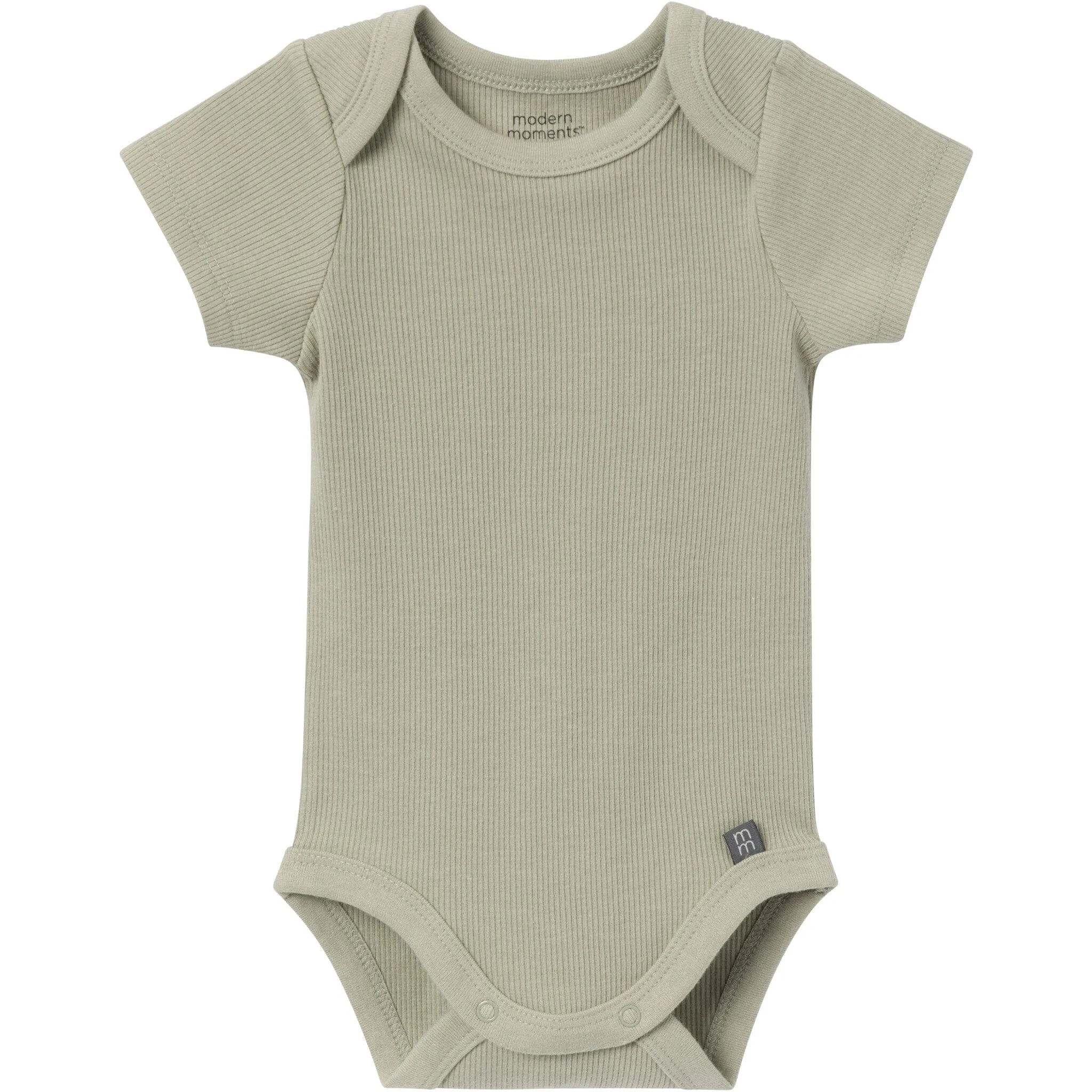 4-Piece Baby Neutral Ivory Mini Island Short Sleeve Bodysuits and Shorts Set