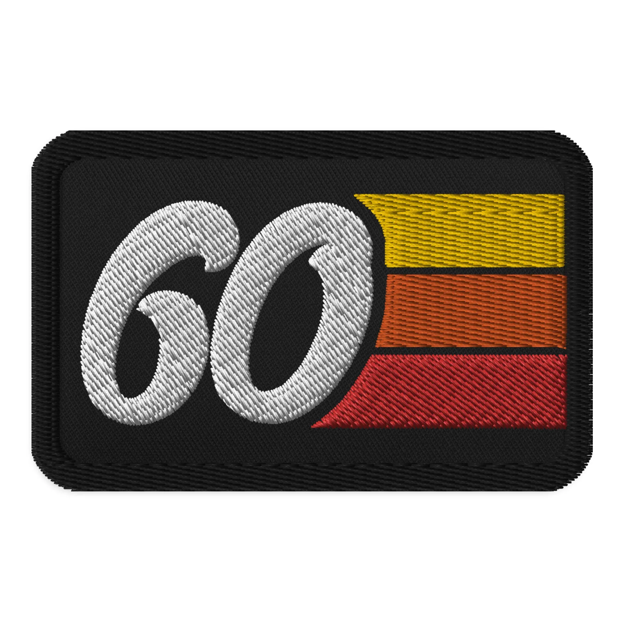 60 - 1960 Retro Groovy Birthday Year Embroidered patches