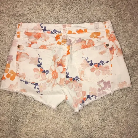 7 For All Mankind Women's Floral Cut Off Shorts