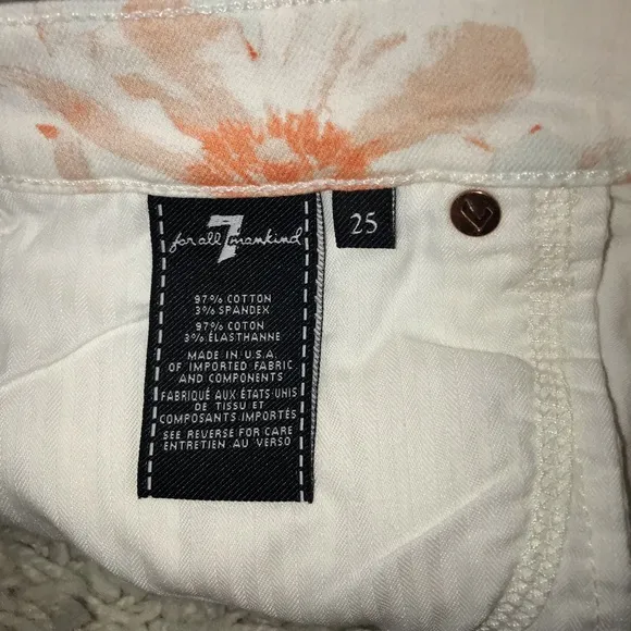 7 For All Mankind Women's Floral Cut Off Shorts