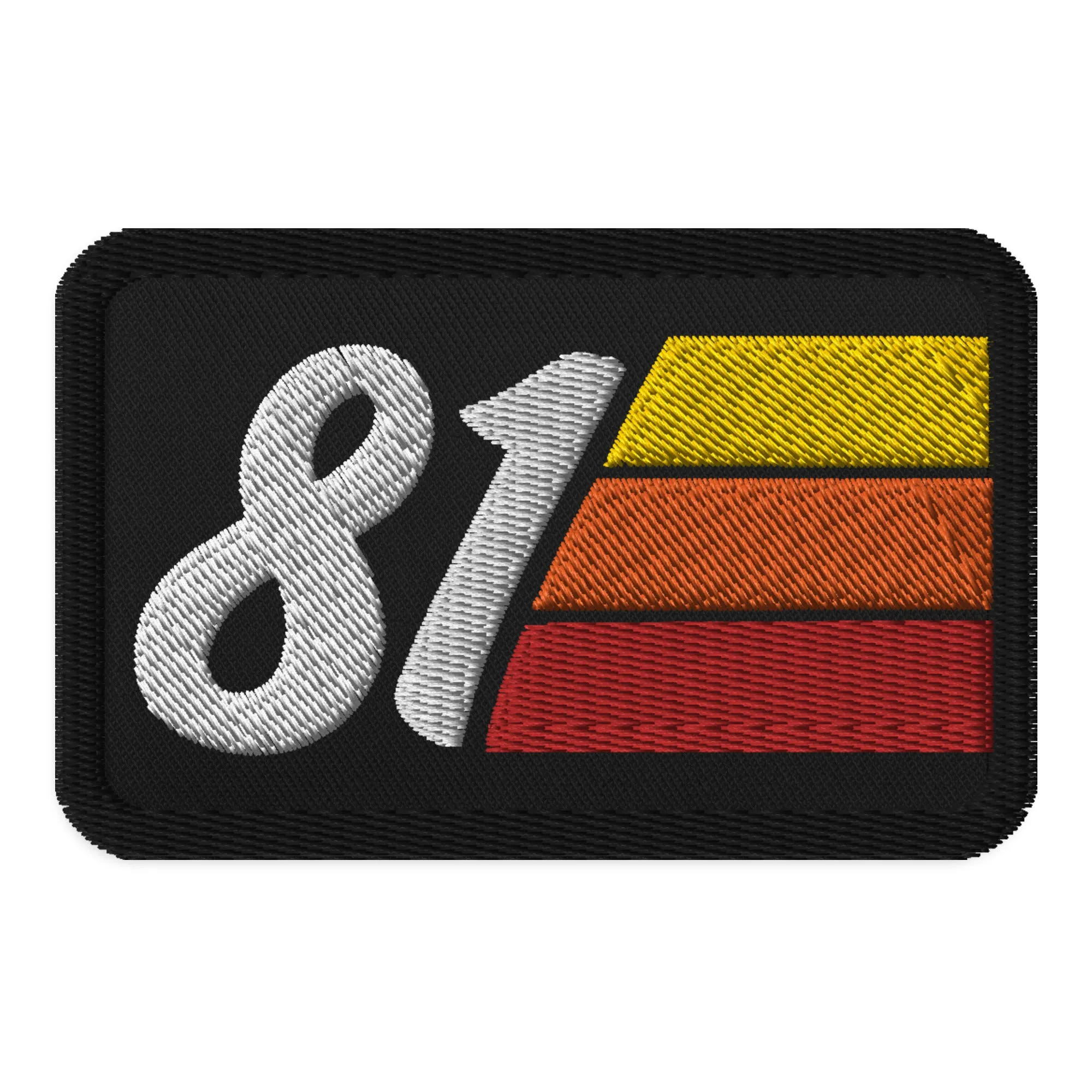 81 - 1981 Retro Groovy Birthday Year Embroidered patches