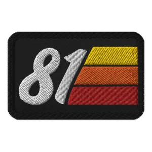 81 - 1981 Retro Groovy Birthday Year Embroidered patches