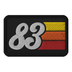 83 - 1983 Retro Groovy Birthday Year Embroidered patches