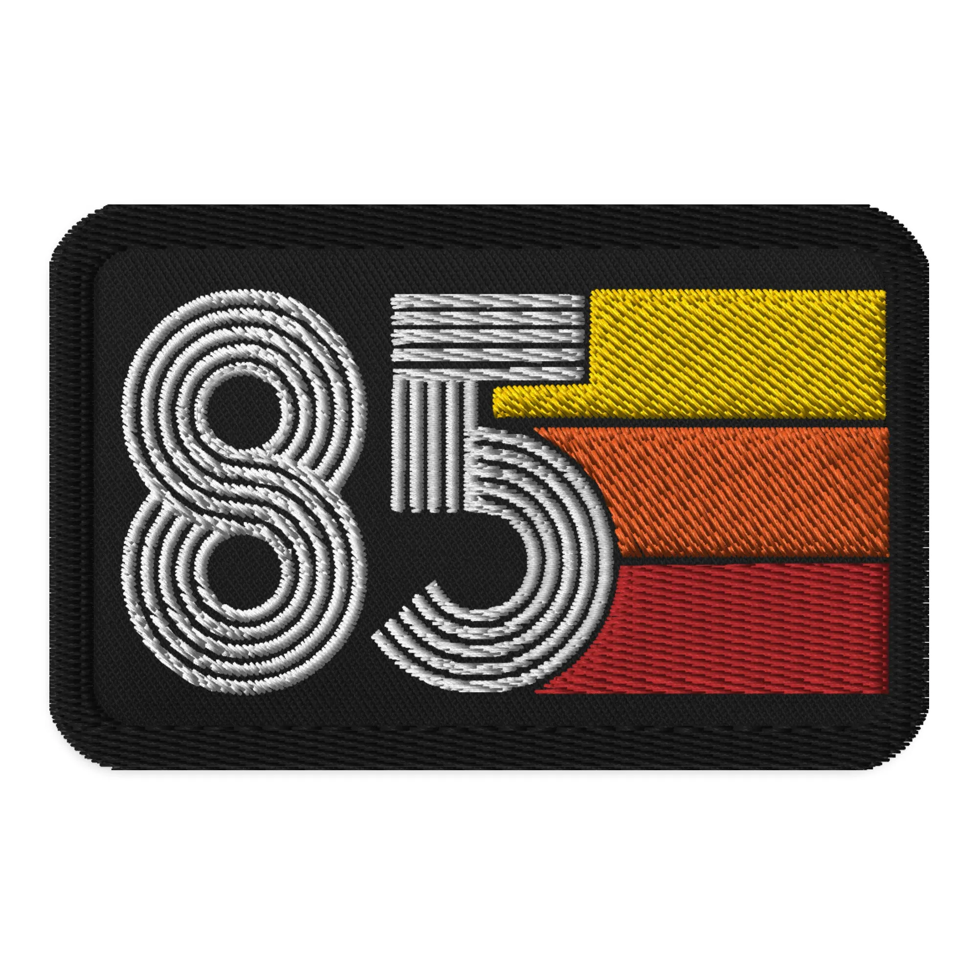 85 - 1985 Retro Tri-Line Embroidered patches