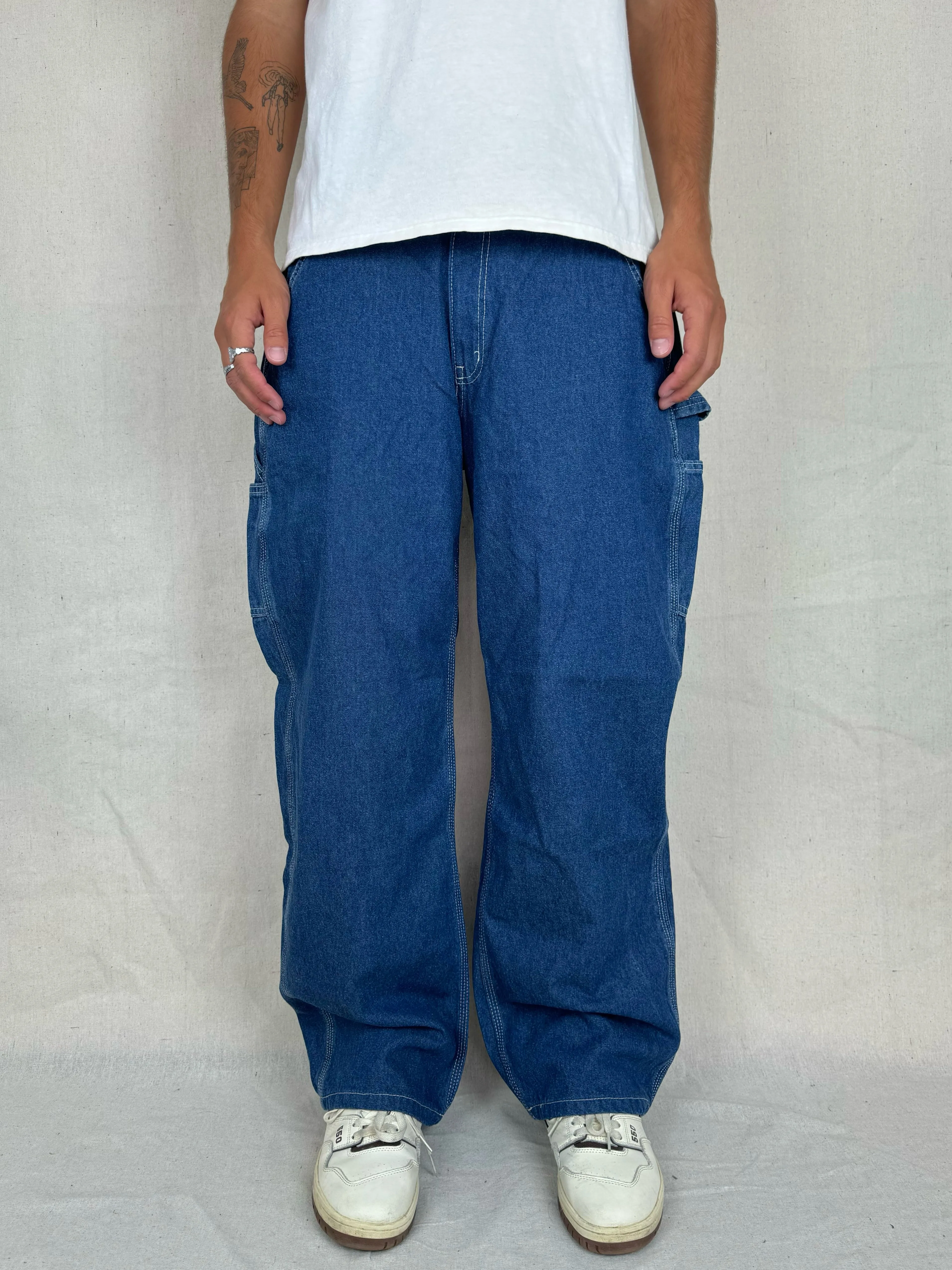 90's Carhartt Contrast Stitch Vintage Carpenter Jeans Size 33x31