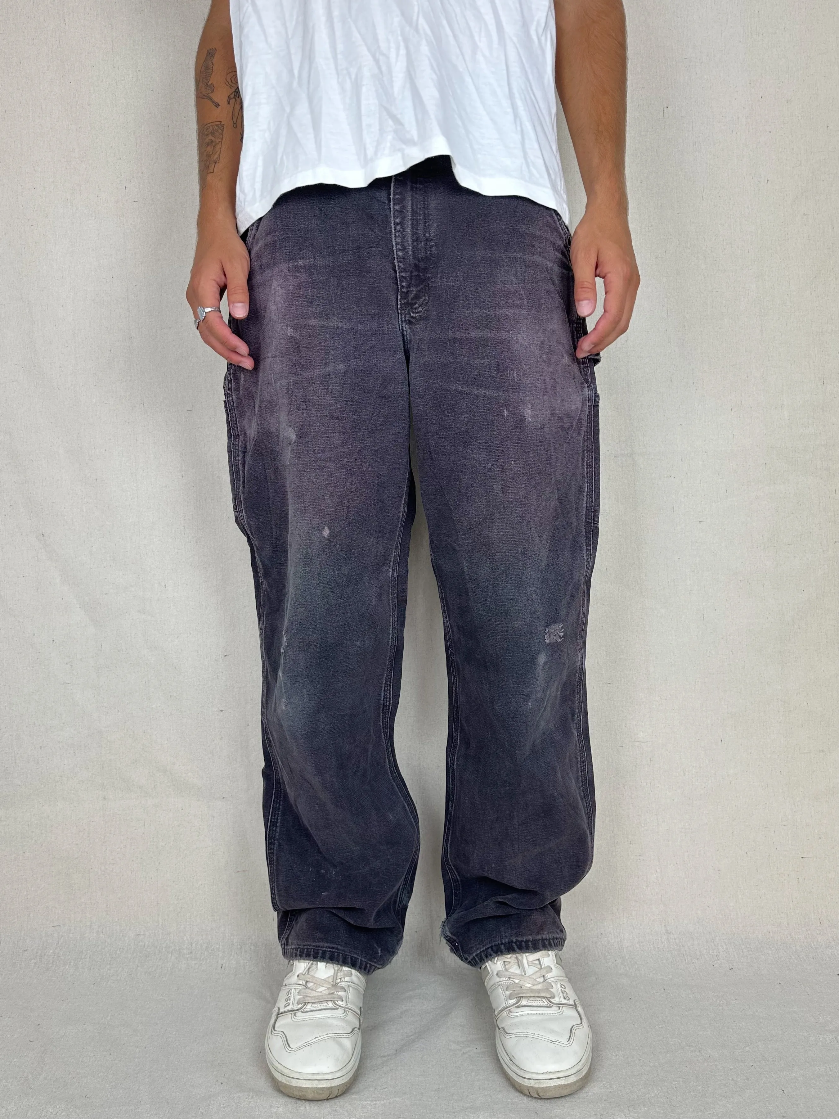90's Carhartt Heavy Duty Vintage Carpenter Jeans Size 34x33