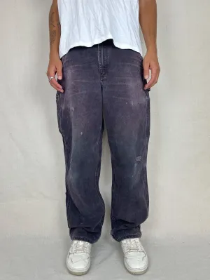 90's Carhartt Heavy Duty Vintage Carpenter Jeans Size 34x33