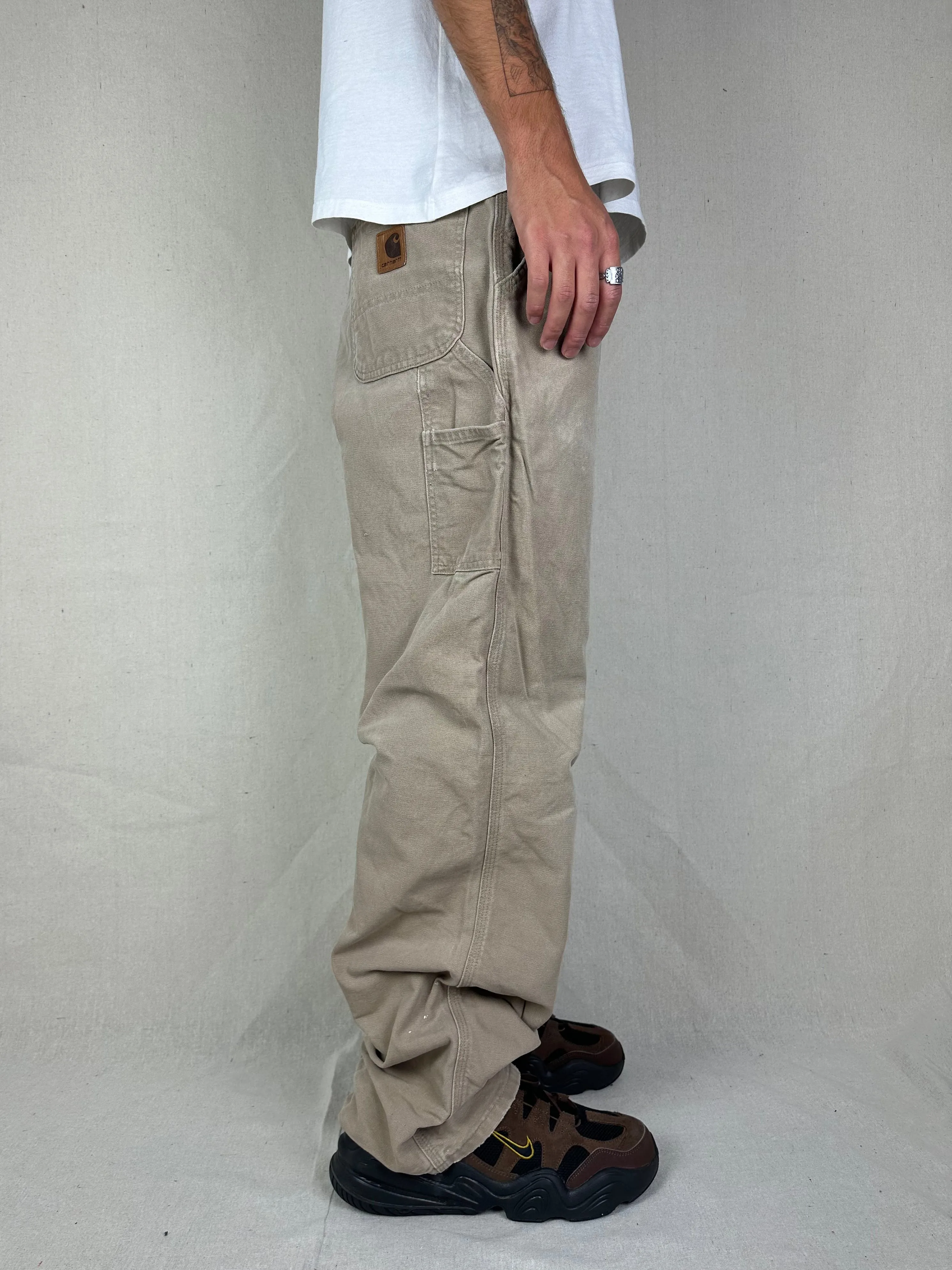 90's Carhartt Heavy Duty Vintage Carpenter Jeans Size 34x34