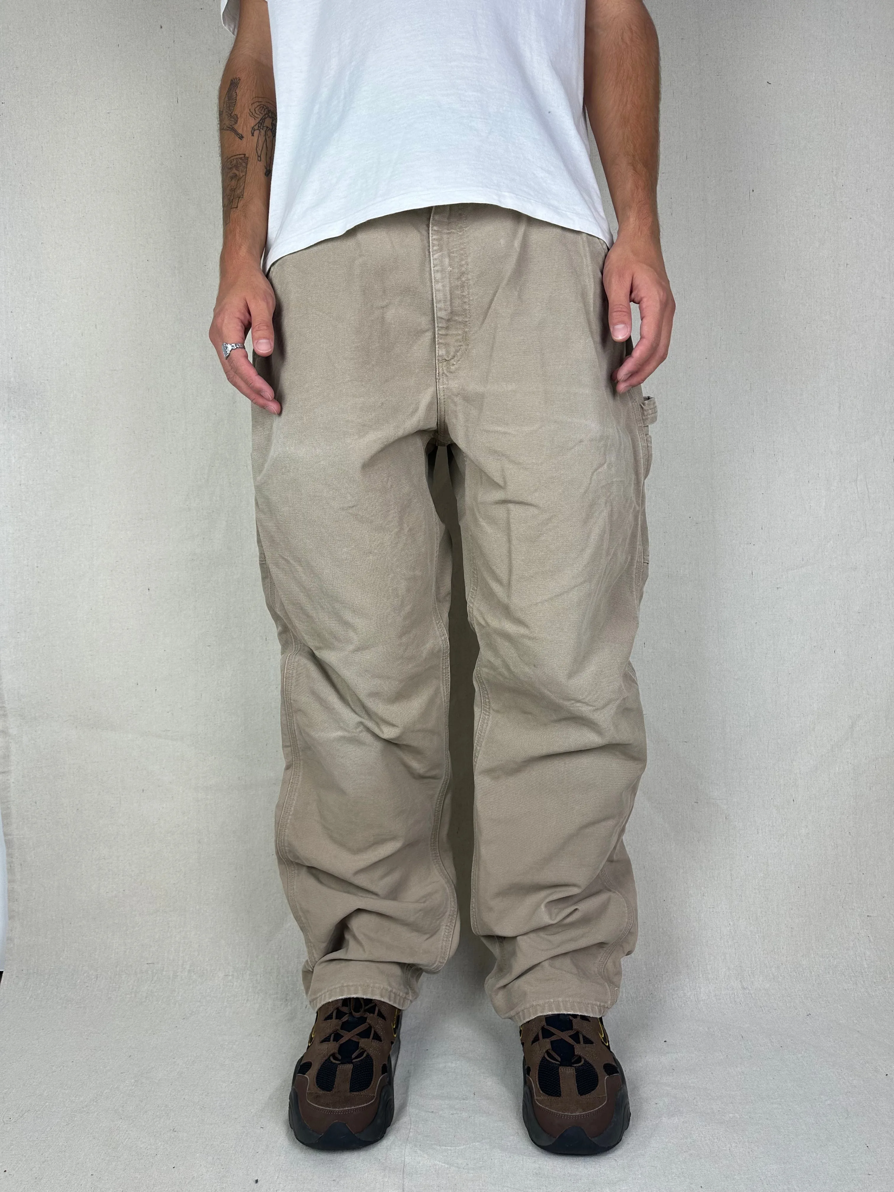 90's Carhartt Heavy Duty Vintage Carpenter Jeans Size 34x34