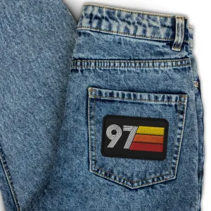 97 - 1997 Retro Birthday Year Embroidered patches