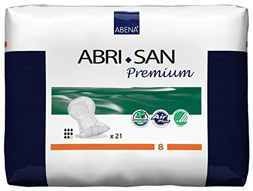 ABENA Bladder Control Pad Abri-San 25" Moderate Absorb Fluff (#9382, Per CS)
