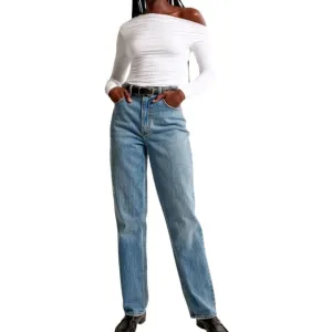 Abercrombie &amp; Fitch The 90's Straight Ultra High Rise Medium Wash Jeans Size 27