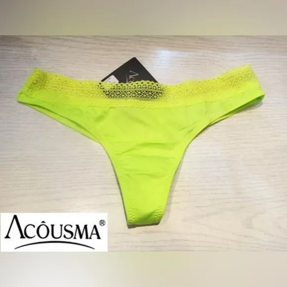 Acousma Paris Women's Panties Panty Lingerie Vintage S M White Nylon