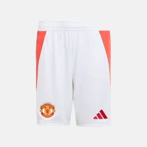 Adidas Manchester United 24/25 Home Kids Football Shorts (7-16Year) -White