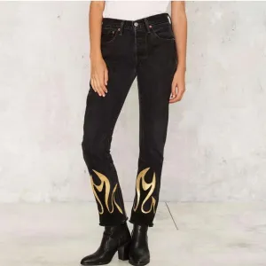 After Party by Nasty Gal Hang Fire Levi's 505 Jeans denim size 26‎