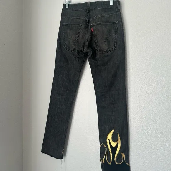 After Party by Nasty Gal Hang Fire Levi's 505 Jeans denim size 26‎