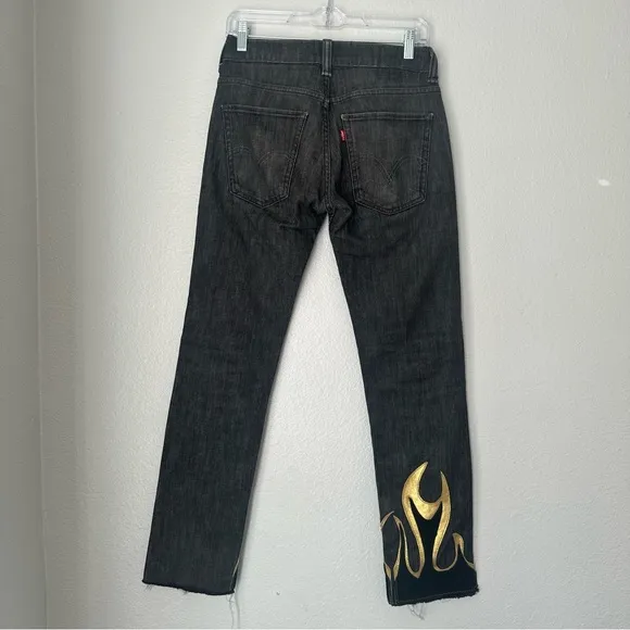 After Party by Nasty Gal Hang Fire Levi's 505 Jeans denim size 26‎