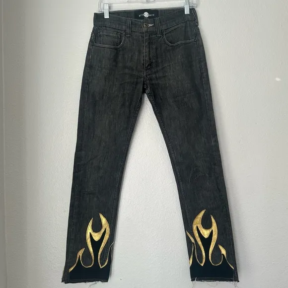 After Party by Nasty Gal Hang Fire Levi's 505 Jeans denim size 26‎