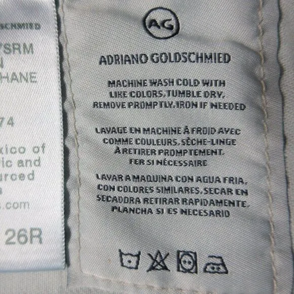 AG ADRIANO GOLDSCHMIED Hailey Cut Off Ex Boyfriend Shorts Sz 26 Blue Denim Jeans