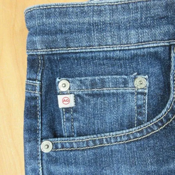 AG ADRIANO GOLDSCHMIED Hailey Cut Off Ex Boyfriend Shorts Sz 26 Blue Denim Jeans