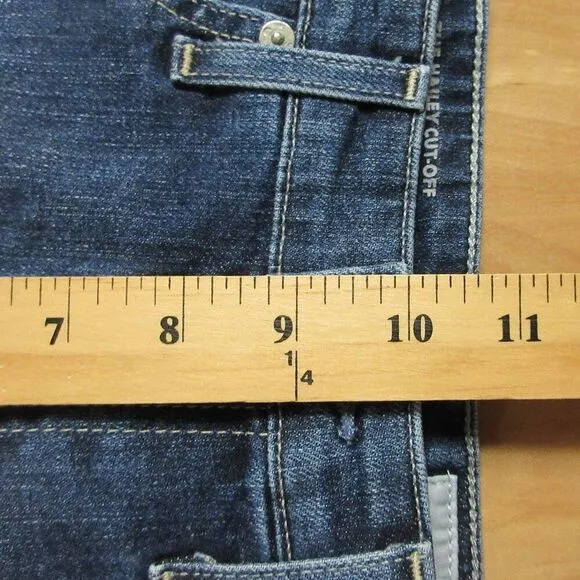 AG ADRIANO GOLDSCHMIED Hailey Cut Off Ex Boyfriend Shorts Sz 26 Blue Denim Jeans