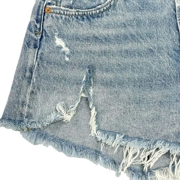 AGOLDE Parker Vintage Cut off Distressed Short in Swapmeet 27 Festival Cowgirl