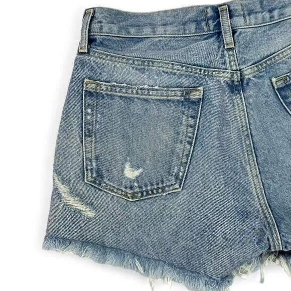 AGOLDE Parker Vintage Cut off Distressed Short in Swapmeet 27 Festival Cowgirl