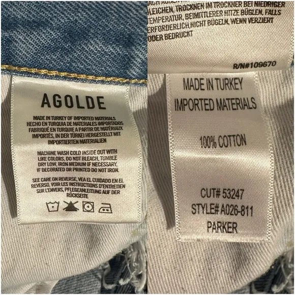 Agolde Parker Vintage Cut Off Shorts in Swapmeet