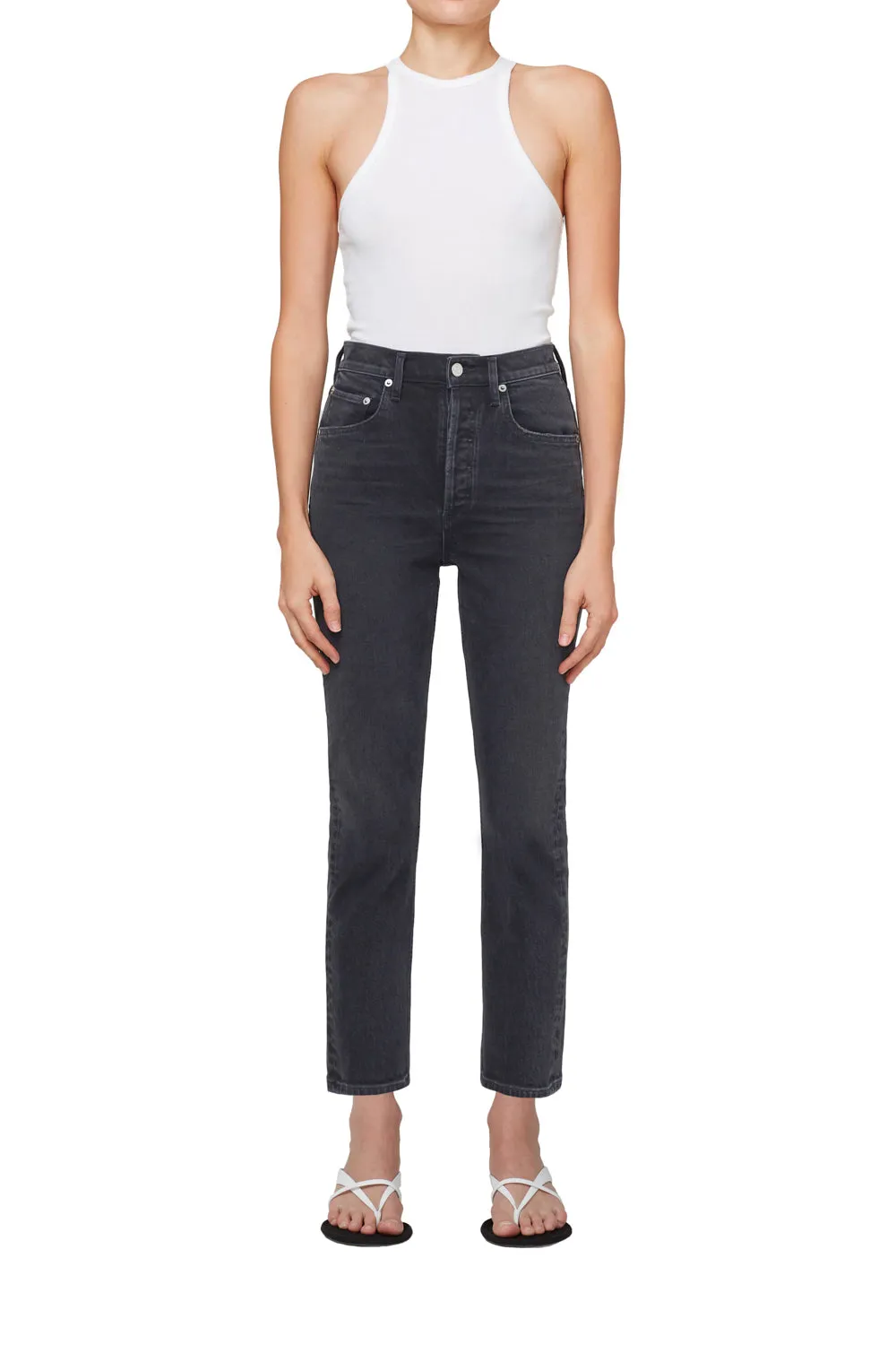 AGOLDE Riley High Rise Straight Crop (Stretch)