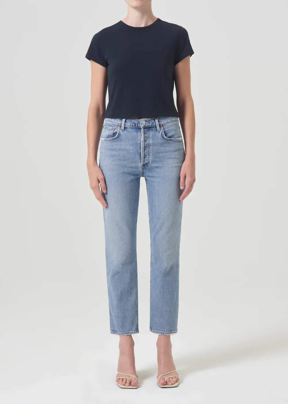 AGOLDE Riley High Rise Straight Crop (Stretch)