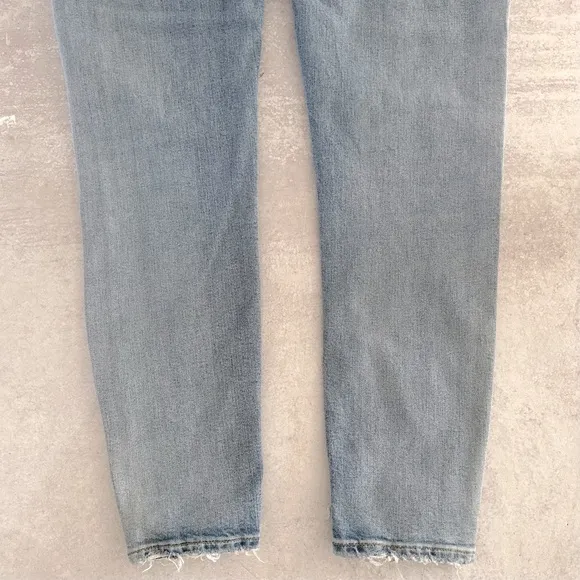AGOLDE Sophie Mid-Rise Skinny Jean With Chewed Hem &amp; Waistband, 25