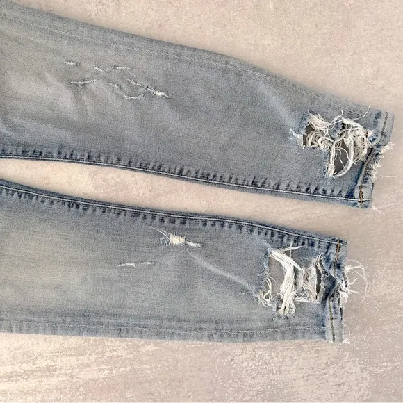 AGOLDE Sophie Mid-Rise Skinny Jean With Chewed Hem &amp; Waistband, 25