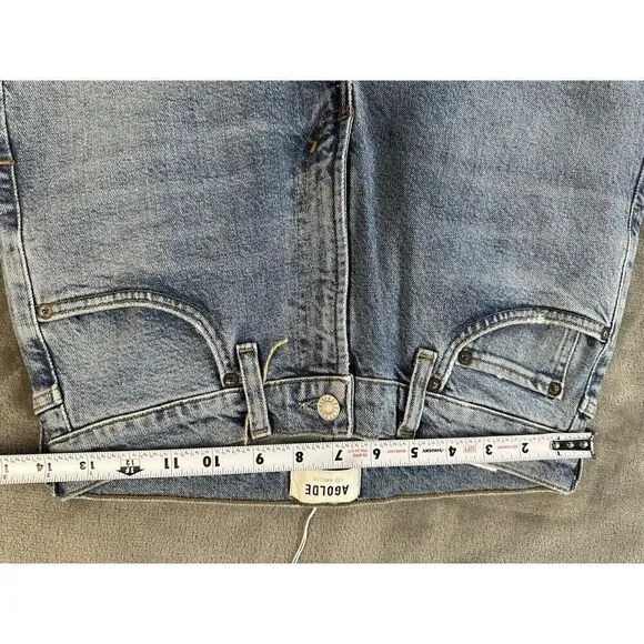 Agolde Wilder Light Wash Distressed Mid-Rise Comfort Straight Leg Jeans sz 27
