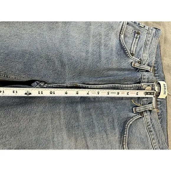 Agolde Wilder Light Wash Distressed Mid-Rise Comfort Straight Leg Jeans sz 27