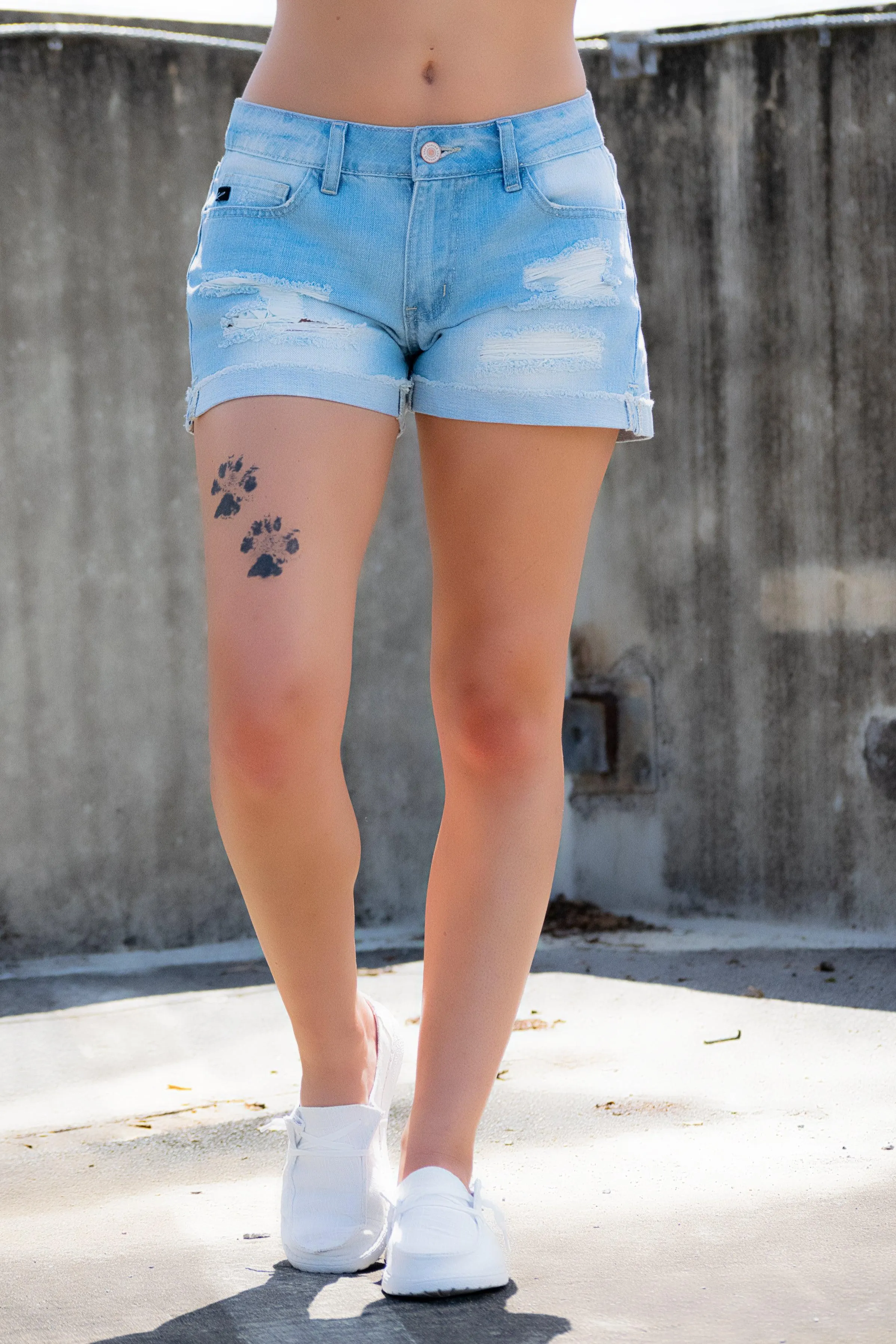 Alicia Lightwash Kancan Shorts