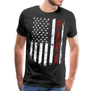 American Flag Papa Men's Premium T-Shirt (CK1900)