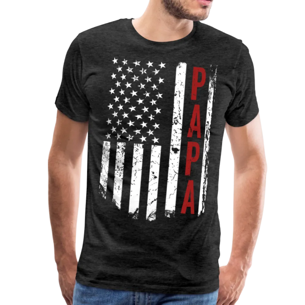 American Flag Papa Men's Premium T-Shirt (CK1900)
