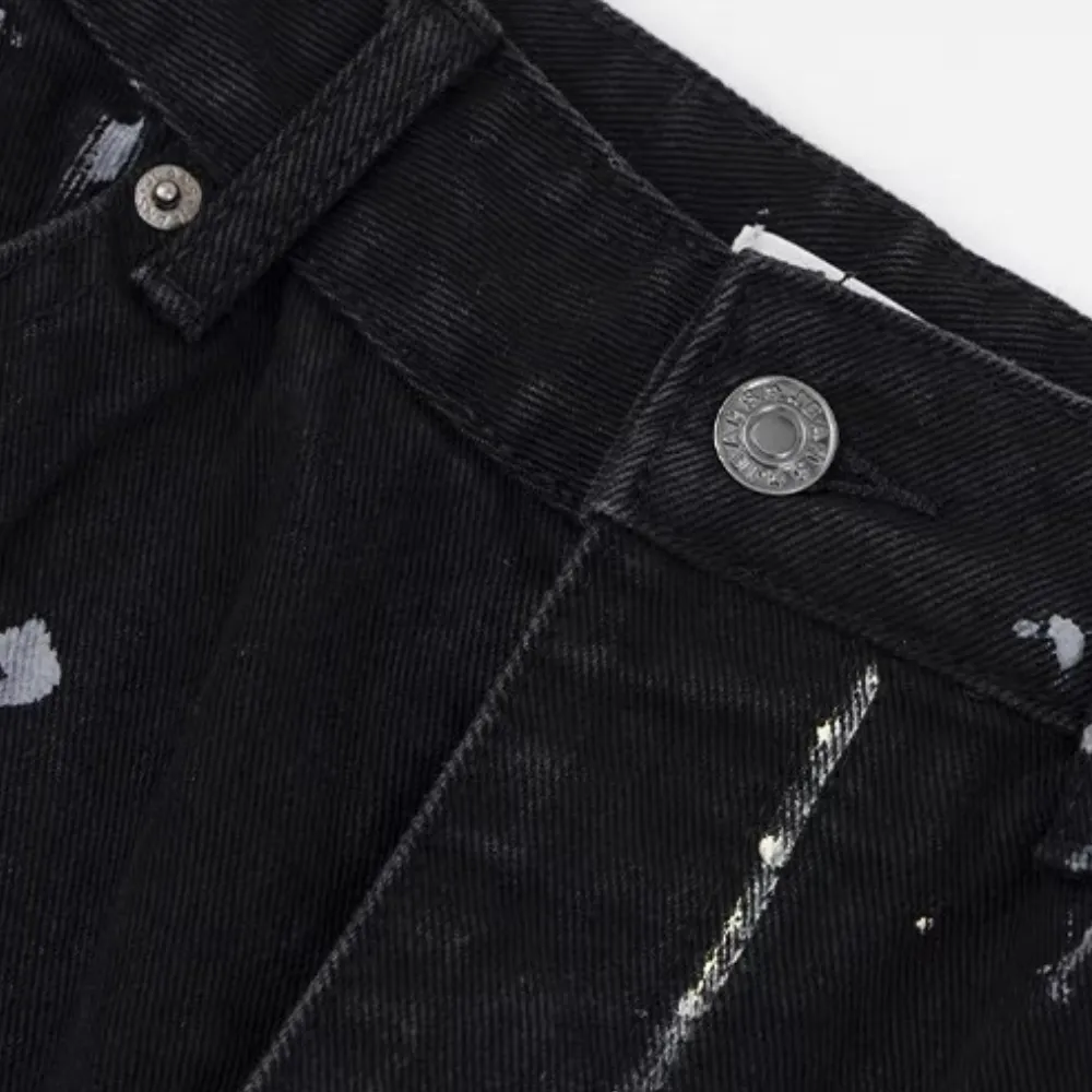American Graffiti Letter Print Jeans