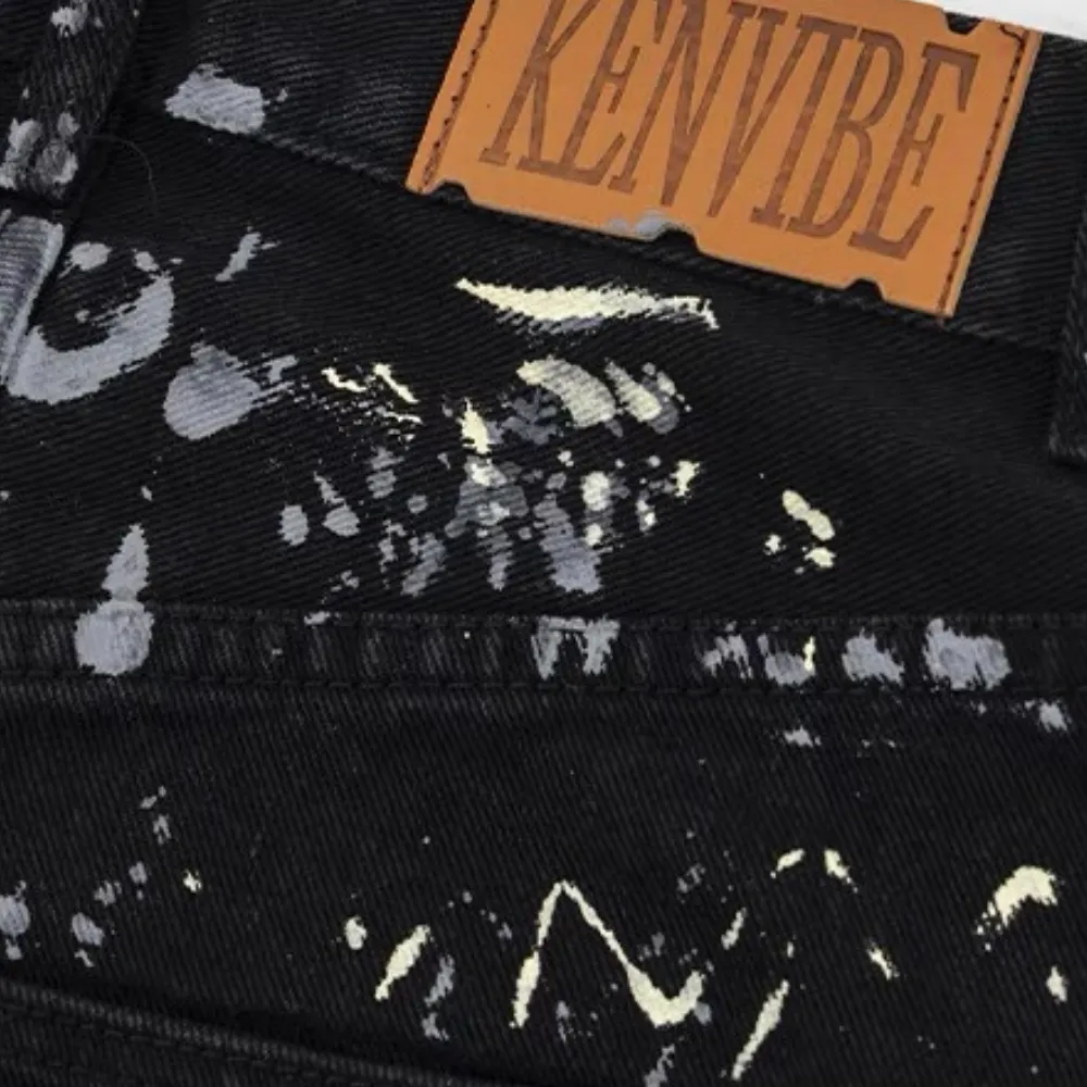 American Graffiti Letter Print Jeans