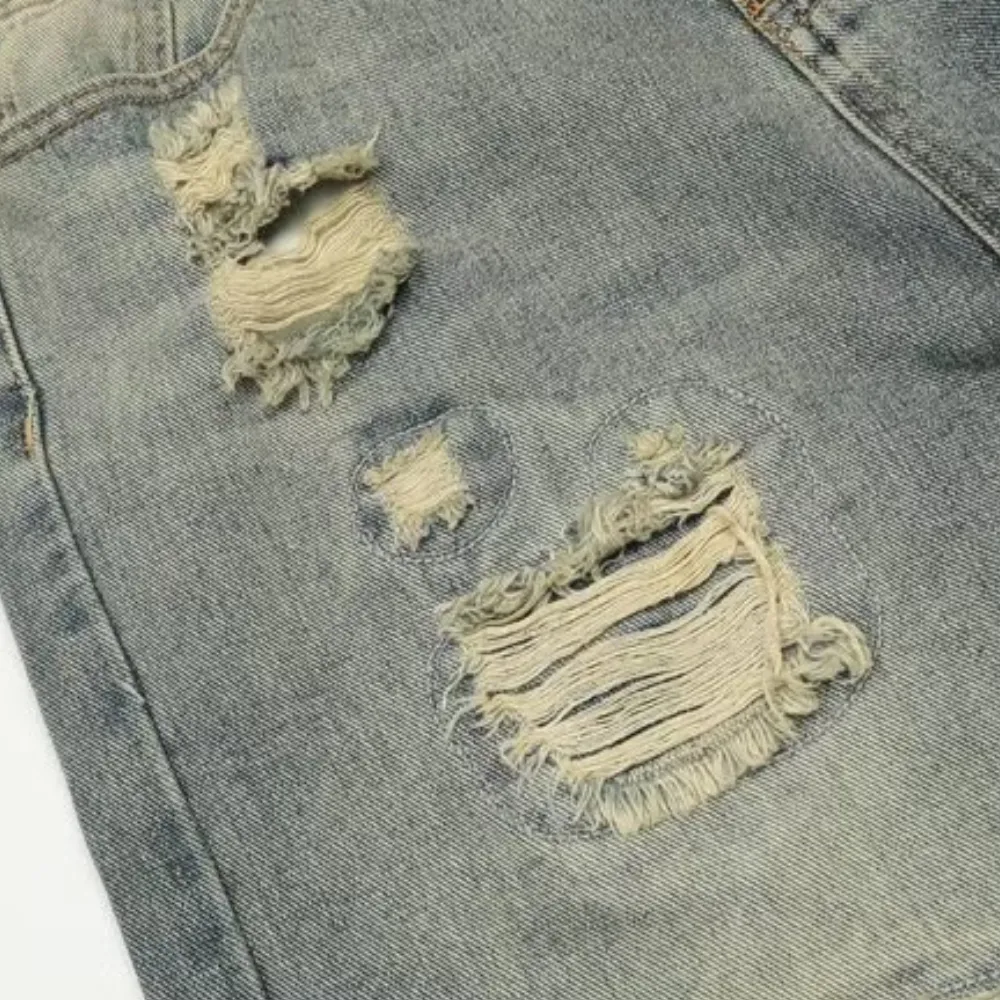 American Vintage Distressed Denim Shorts