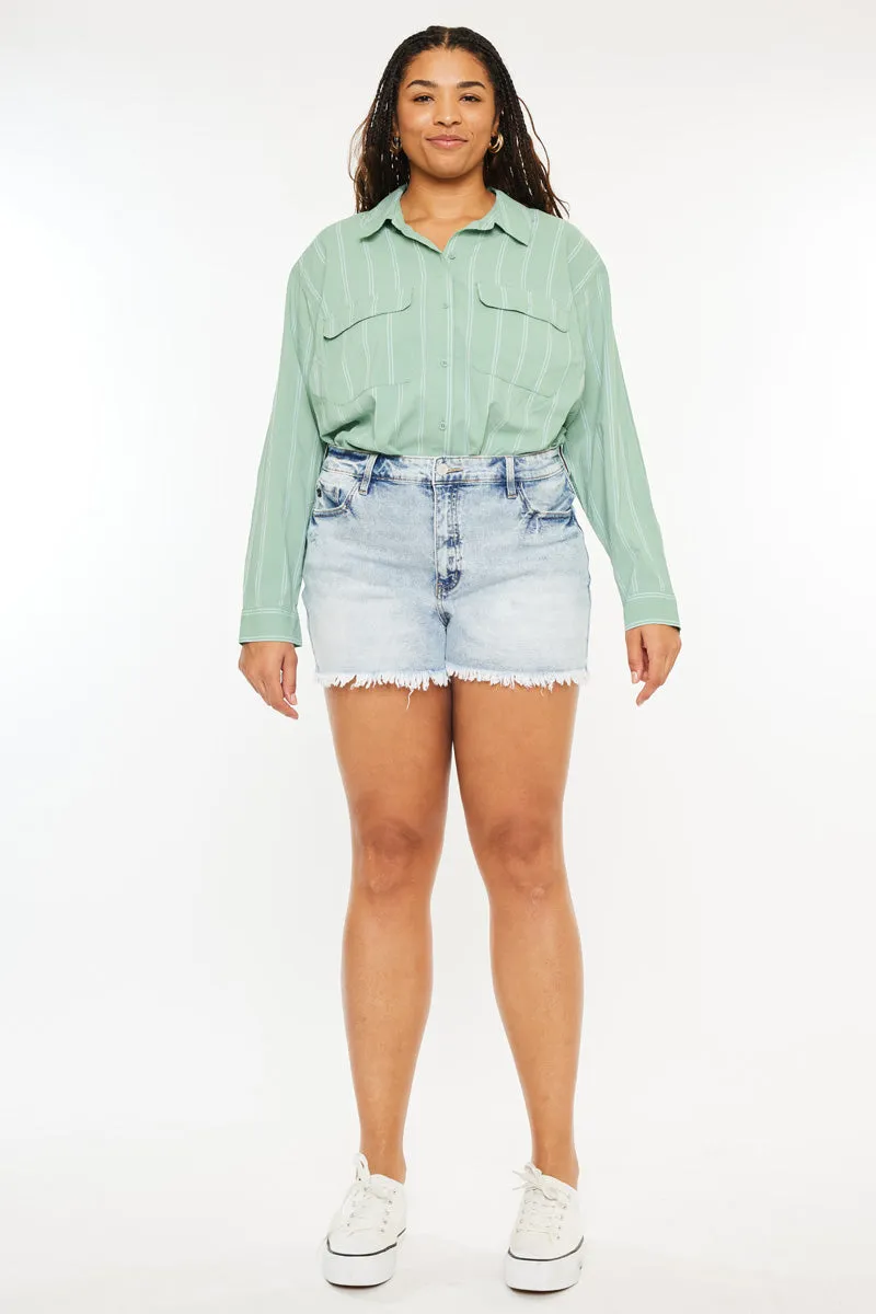 Anastasia High Rise Mom Shorts (Plus Size)
