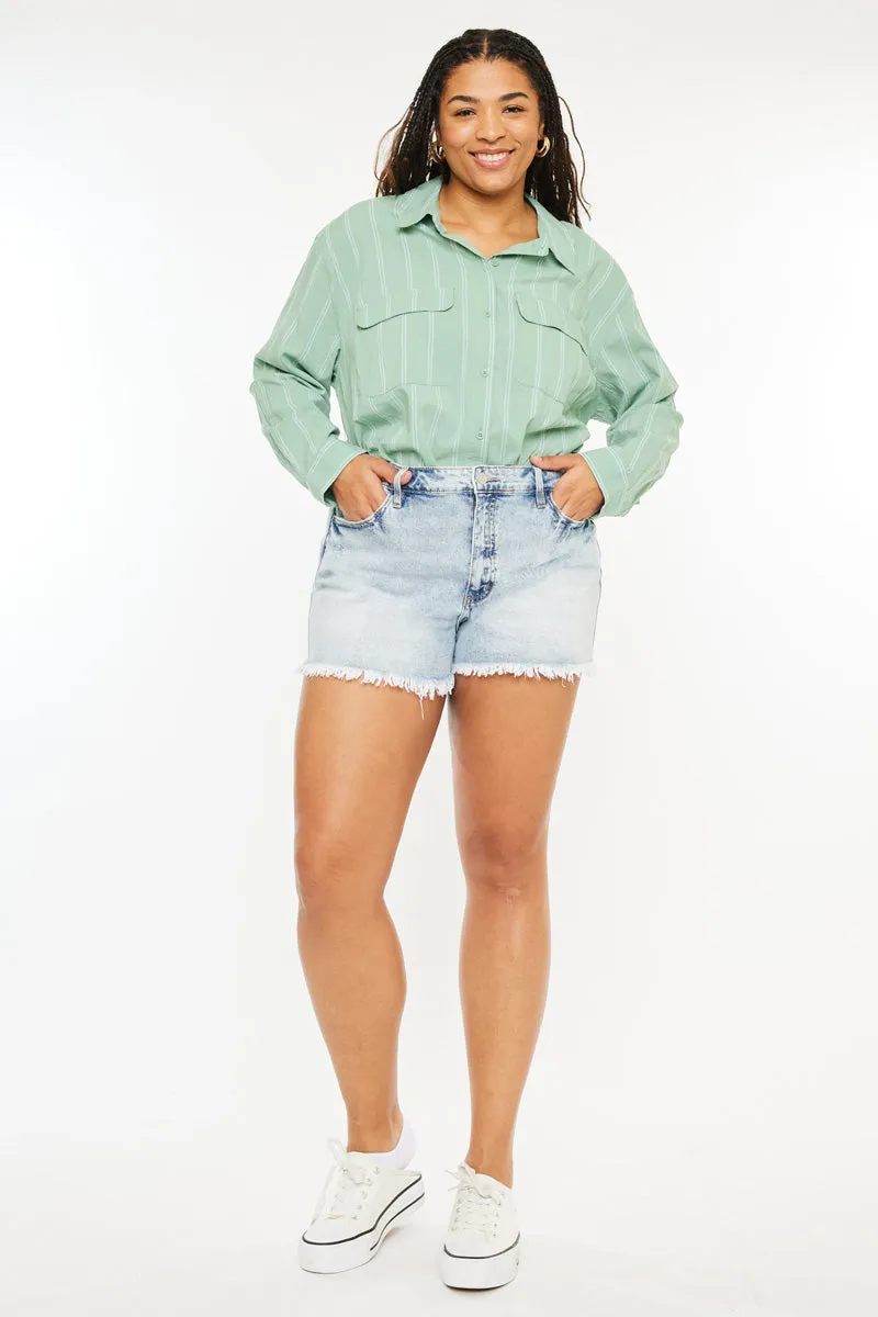 Anastasia High Rise Mom Shorts (Plus Size)