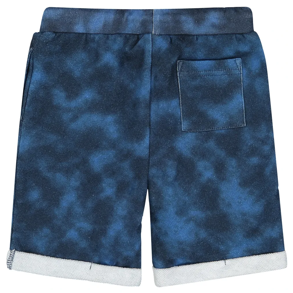 Andy & Evan Boys French Terry Shorts - Navy Tie Dye