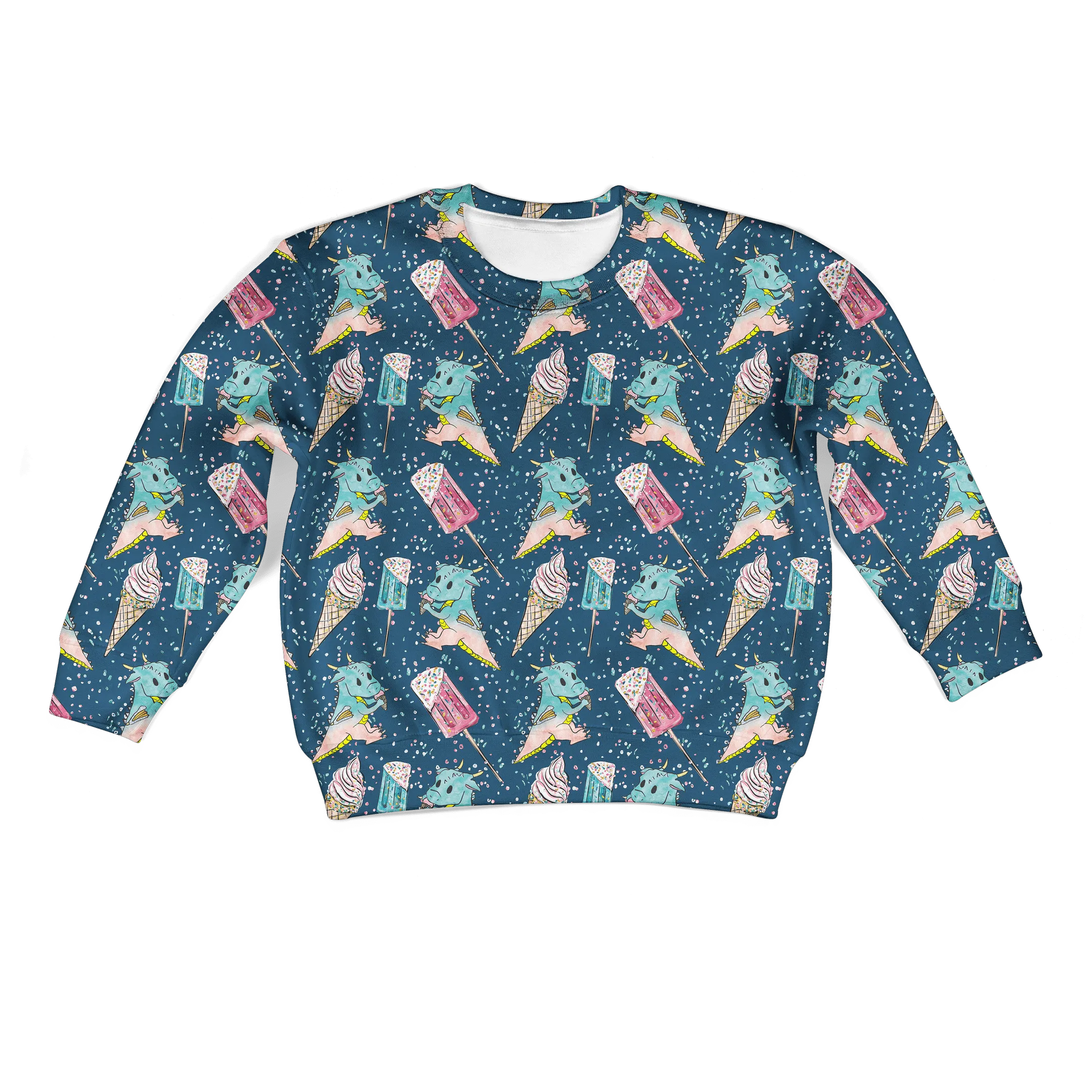 ANIMAL EATING ICE CREAM Kid Custom Cosplay Hoodies Apparel