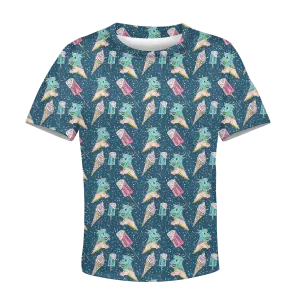 ANIMAL EATING ICE CREAM Kid Custom Cosplay Hoodies Apparel